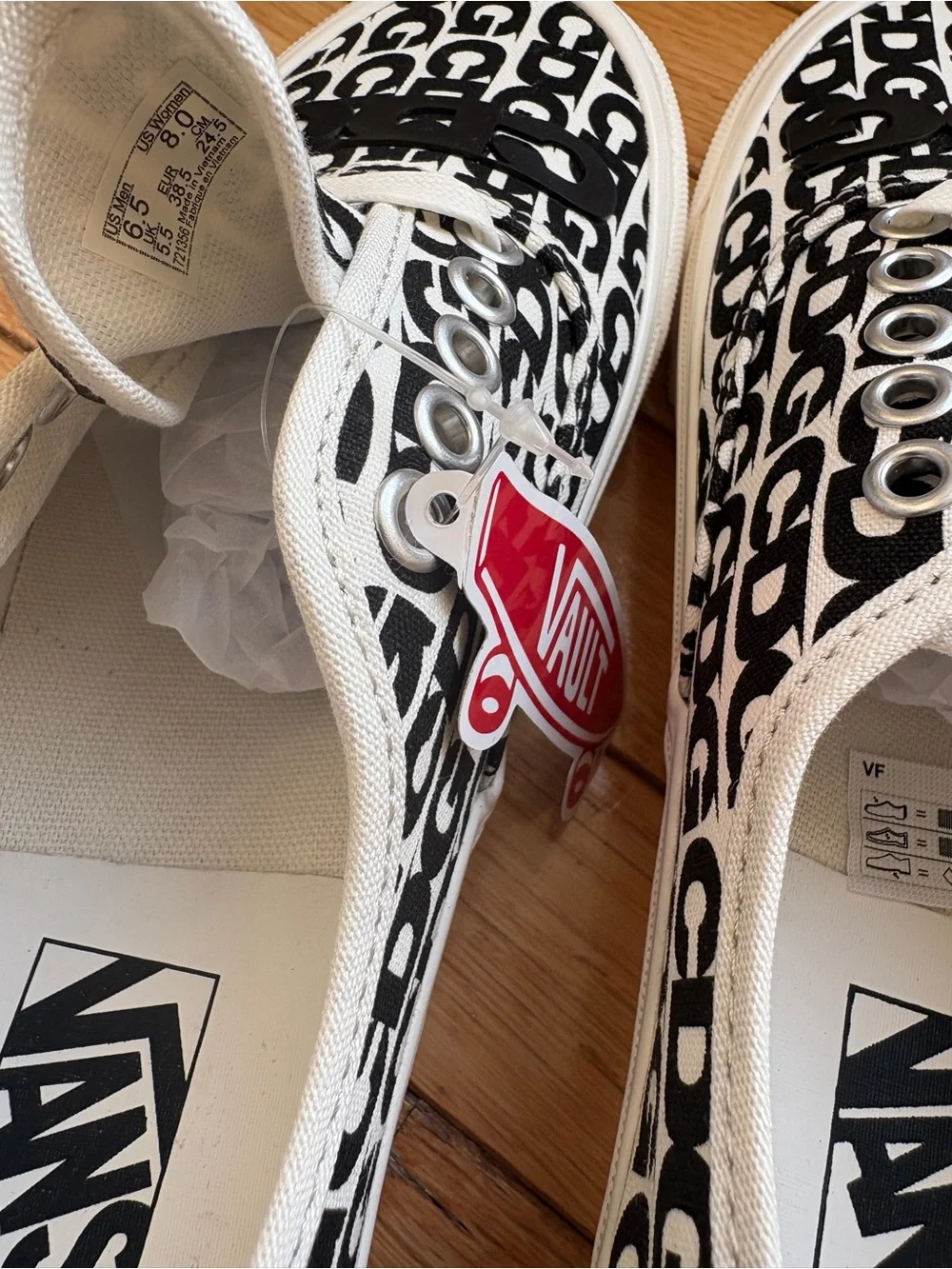 Vans OTW Authentic 44 CDG Comme des Garçons White Black Men 6.5/Women 8 NEW